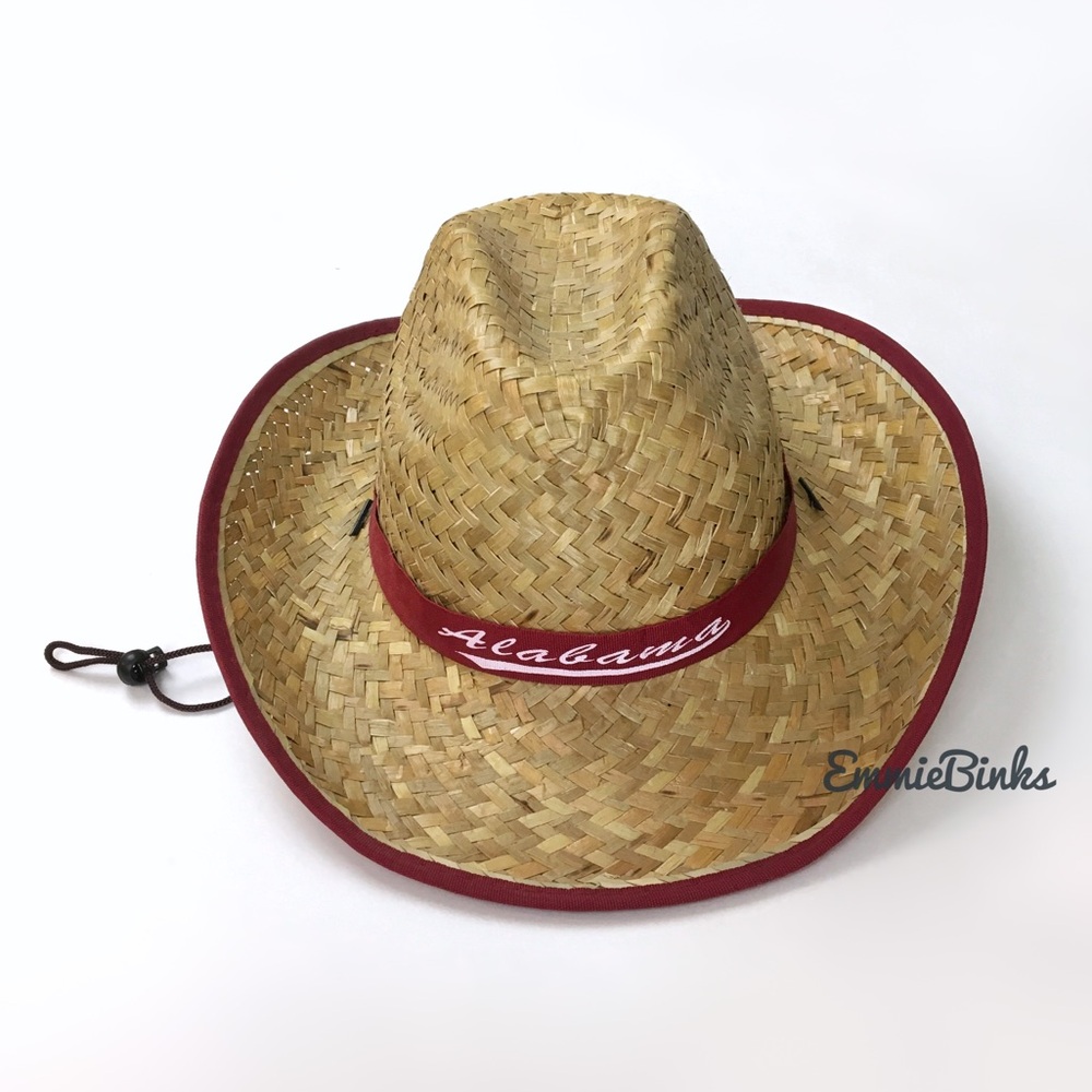 New University Of Alabama Woven Paper Straw Cowboy Hat